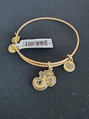 Alex and Ani Om Oneness Om is a sacred sound Expandable Wire Bangle    #842